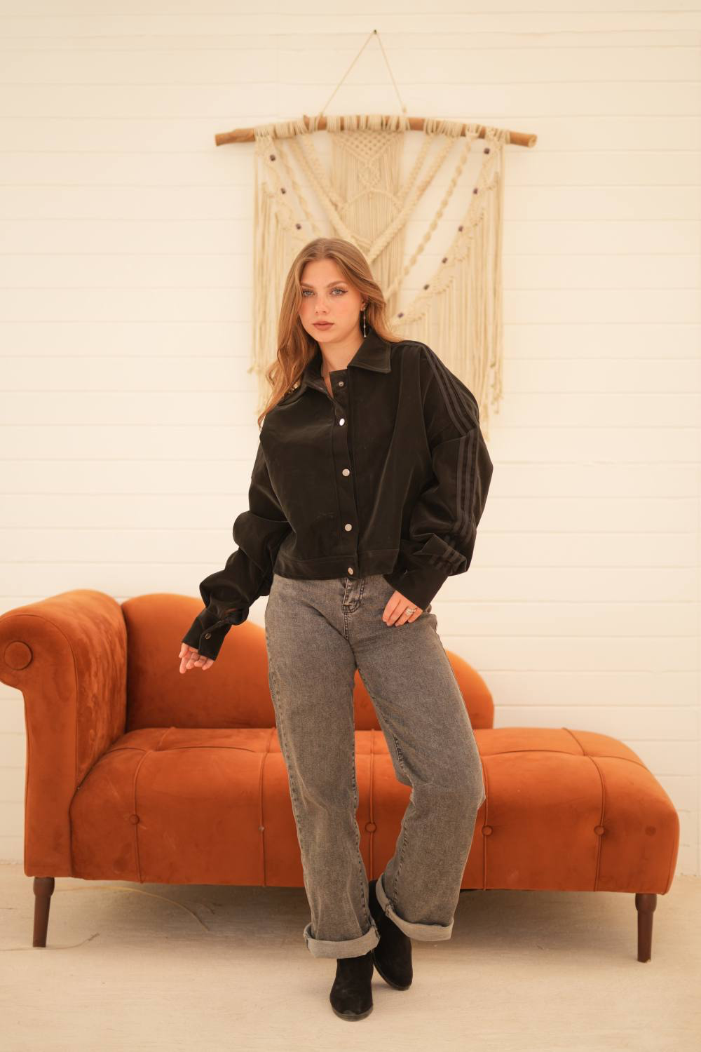 جاكيت جلد شمواه Adidas